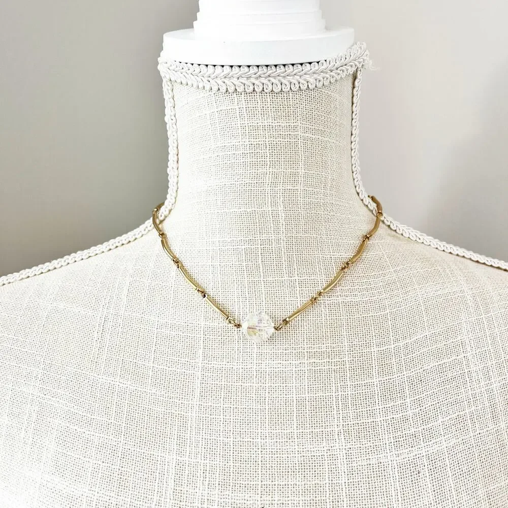 Sarah Coventry Mirage Choker Necklace Aurora Borealis 1975